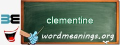 WordMeaning blackboard for clementine